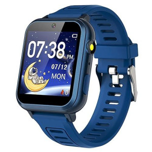 Kids Game Smart Watch for Kids with 24 Puzzle Games HD Touch Screen Camera Music Player Pedometer Alarm Clock Calculator Flashlight 12/24 hr Kids Watches Gift for 4-12 Year Old Boys Toys for Kids