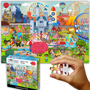 Think2Master Amusement Park 250 Pieces Jigsaw Puzzle Fun Educational Toy For Kids, School & Families. Great Gift For Boys & Girls Ages 8+ To Stimulate Learning. Size: 14.2