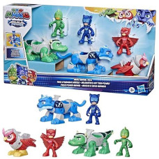 Pj Masks Power Hero Animal Trio Playset, With 3 Cars And Action Figures, Preschool Toys, Superhero Toys For 3 Year Old Boys And Girls And Up