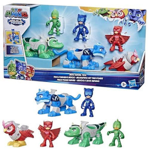 Pj Masks Power Hero Animal Trio Playset, With 3 Cars And Action Figures, Preschool Toys, Superhero Toys For 3 Year Old Boys And Girls And Up