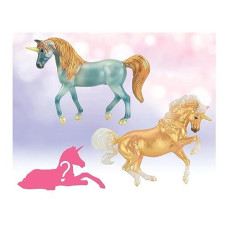 Breyer Horses Stablemates Mystery Unicorn Foal Surprise | Open And Find The Surprise Foal | 3 Unicorn Set | Horse Toy | Horse Figurines | 3.75" X 2.5" | 1:32 Scale | Model #6121