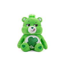 Care Bears 9" Bean Plush (Glitter Belly) - Good Luck Bear - Soft Huggable Material!