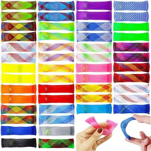 50 Pcs Mixed Color Marble Mesh Fidget Toys,Stress Relief Marble Mesh Toys,Marble And Mesh Fidgets For Adults And Children With Anxiety And Depression