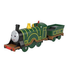 Thomas & Friends Motorized Toy Train Emily Battery-Powered Engine With Tender For Preschool Pretend Play Ages 3+ Years
