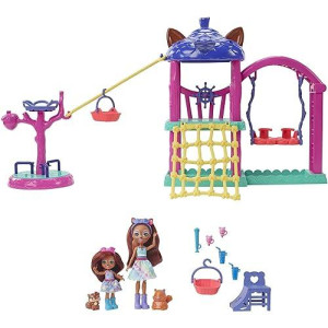 Enchantimals City Fun Playground Playset (12-In), With 2 Dolls, 2 Animal Figures, & Accessories, Great Toy For Kids Ages 4Y+