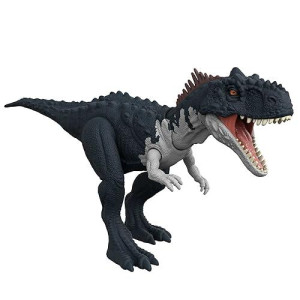 Mattel Jurassic World Dominion Roar Strikers Rajasaurus Dinosaur Toy With Neck Stretch Chomp & Sound, Plus Downloadable App & Ar