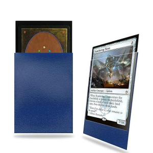 Blue Mtg Card Sleeves 200 Pack, Standard Card Sleeves Sturdy Mtg Sleeves Matte Back Finish, Perfect Shuffling - Protect All Your Trading Cards Collectible Cards By Fabmaker, Never Tear