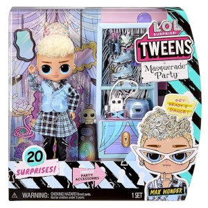 L.O.L. Surprise! Tweens Masquerade Party Max Wonder Fashion Doll With 20 Surprises Including Accessories & Blue Rebel Outfits, Holiday Toy Playset, Great Gift For Kids Girls Boys Ages 4 5 6+ Years