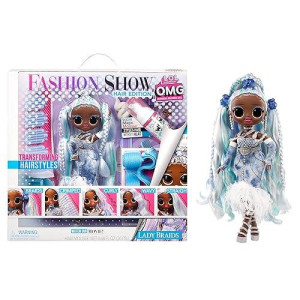 Lol Surprise Omg Fashion Show Hair Edition Lady Braids 10" Fashion Doll W/Magic Mousse, Transforming Hair, Including Stylish Accessories, Holiday Toy Playset, Gift For Kids Ages 4 5 6+ & Collectors