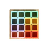Blue Ginkgo Silicone Rainbow Blocks - Giftable Soft Blocks For Kids | Bpa Free Silicone Blocks | Montessori Blocks, Silicone Rainbow Stacking Toy With Sorting Tray (16 Pc - Pastel)