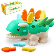Baby Sensory Toys Toddler Montessori Learning Fine Motor Skills Toy For 6 9 12 18 Month One Year Old Boy Birthday Gift Kid Sorting Stacking Color Recognition Dinosaur Toys Age 1 2 3 4 Educational Toys