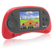 Kids Handheld Games 16 Bit Retro Video Games Console With 220 Hd Electronic Games - 2.5'' Lcd Portable Travel Games Entertainment Gifts For Boys Girls Ages 4-12 (Classic Red)