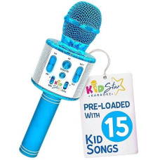 Move2Play, Kids Star Karaoke, Kids Microphone, Bluetooth + 15 Pre-Loaded Nursery Rhymes, Boy & Girls Toy, Gift For 2, 3, 4, 5, 6+ Years Old