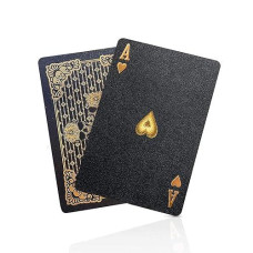 Bierdorf Diamond Waterproof Black Playing Cards, Poker Cards, Hd, Deck Of Cards (Sliver Skull)