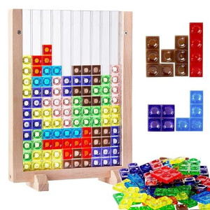 Russian Blocks Puzzle,3D Transparent Brain Teaser Toys, 3D Puzzles, Montessori Toys For 3 4 5 6 7 8 9 10 Year Old Boys Girls Kids
