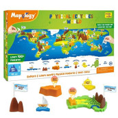 Imagimake Mapology - Physical Features of World - Educational Toy and Learning Aid - Puzzles for Kids for Age 5 Years
