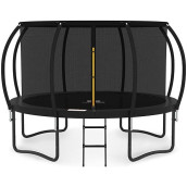Jumpzylla Trampoline 8Ft 10Ft 12Ft 14Ft 15Ft 16Ft Trampoline Outdoor With Enclosure - Recreational Trampolines With Ladder And Antirust Coating, Astm Approval Outdoor Trampoline For Kids