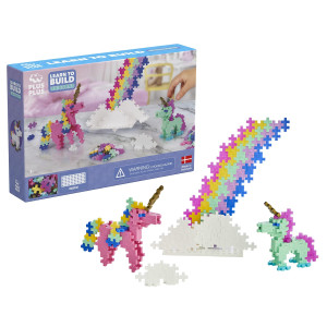Plus Plus - Learn To Build Unicorns - 240 Pieces - Construction Building Stem / Steam Toy, Kids Mini Puzzle Blocks