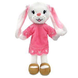 Plushible Hand Puppets - Animal Hand Puppets For Kids, Toddlers, Babies - Fits Small & Large Size Hands - Full Body Puppet With Legs For Teaching, Therapy, Theater Show Time - Bunny Plush Toy