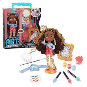 Art Squad Vannah 10-Inch Doll & Accessories With Diy Craft Painting Project, Brown Hair, Kids Toys For Ages 5 Up By Just Play