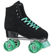 Roller Derby Elite Driftr Roller Skates (4, Black/Mint)
