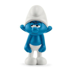 Schleich Smurfs, Collectible Retro Cartoon Toys For Boys And Girls, Grouchy Smurf Figurine, Ages 3+