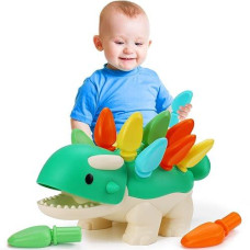 Baby Toys 6-12 12-18 Months+ Fine Motor Skills Toy For Toddlers 1-3 Spike The Ankylosaurus Educational Learning Toy Color & Number Recognition Montessori Toy Babies Gift For 1 2 3 Year Old Boys Girls