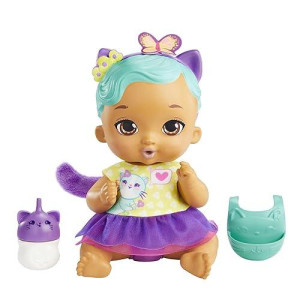 My Garden Baby Feed & Change Baby Kitten Doll (12-In) & Accessories, With Reusable Diaper, Bib, And Bottle, Great Gift For Kids Ages 3Y+