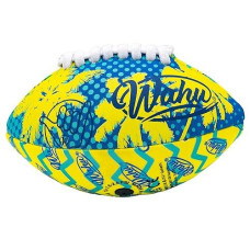Wahu Mini Football Teal/Yellow 6.5-Inch Length - 100% Waterproof With Real Laces For Use In And Out Of Water