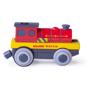 Bigjigs Rail, Mighty Red Loco Battery Operated Train, Wooden Toys, Battery Trains For Wooden Track, Bigjigs Train, Battery Trains, Wooden Train Track Accessories, Motorised Train For Wooden Track