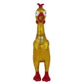 Animolds Squeeze Me glitter Rubber chicken Toy Screaming Rubber chickens for Kids Novelty Squeaky Toy chicken (colors May Vary) (Random color)