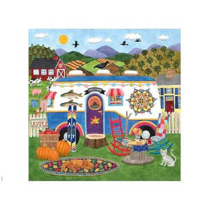 Ceaco - Happy Camper - Green Mountain Camper - Oversized 300 Piece Jigsaw Puzzle