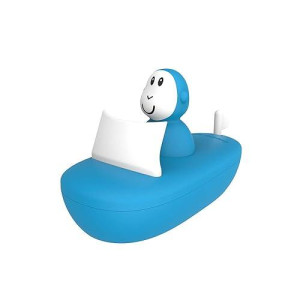 Matchstick Monkey, Bathtime Boat Set, Baby Bath Toy Wbiocote To Keep Fresh & Clean, Easy To Grip, Sensory Learning - Boat Set (1 Wobbler + 1 Boat), 6 Months Old+, Blue