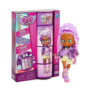 Cry Babies Bff Phoebe Fashion Doll With 9+ Surprises Including Outfit And Accessories For Fashion Toy, Girls And Boys Ages 4 And Up, 7.8 Inch Doll, Multicolor