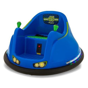 Funpark Electric Bumper Car 6V For Toddlers, Kids, Baby Ride On Toys, Ages 1.5-4 Years, Led Lights, 360 Degree Spin, Supports Up To 66 Pounds (No Remote)