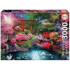 Educa - Japanese Garden - 3000 Piece Jigsaw Puzzle - Puzzle Glue Included - Completed Image Measures 47.25" X 33.5" - Ages 14+ (19282)