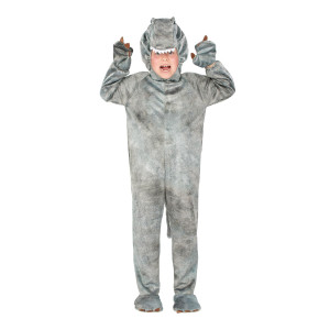 Grey Raptor Dinosaur Child Costume | Extra Large