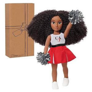 Purpose Toys Hbcyou Clark Cheer Captain Alyssa 18-Inch Doll & Accessories, Curly Hair, Medium Brown Skin Tone, Designed And Developed