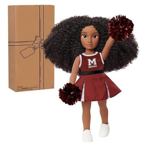 Just Play HBcyoU Morehouse cheer captain Alyssa 18-inch Doll Accessories, curly Hair, Medium Brown Skin Tone, Designed and Developed by Purpose Toys