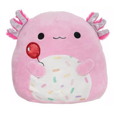 Squishmallows Official Kellytoy Plush 8 Inch Squishy Soft Plush Toy Animals (Archie Axolotl (With Balloon))