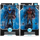 Dc Multiverse Gaming Series 7 Inch Action Figure Wave 5 - Set Of 2 (Nightwing - Red Hood)