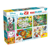 Liscianigiochi - Disney Maxifloor Puzzle 4 X 48 Classic Mixed, 91737