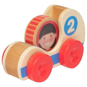 Melissa & Doug Go Tots Wooden Race Cars (2 Cars, 2 Disks) - Stacking Toys For Infants, Hand Push Vehicles, Wooden Car Toys For Toddlers Ages 1+ - Fsc-Certified Materials