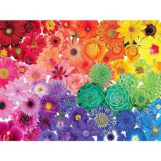 Puzzle For Adults,Puzzles For Adults 1000 Pieces And Up, 1000 Piece Puzzle For Adults,Rainbow Flower Jigsaw Puzzle-27.5X19.6In
