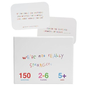 We'Re Not Really Strangers Kids Edition Card Game - 150 Conversation Cards For Kids, Adults,Teens,Couples & Strangers - Fun Family Party Card Game For Game Night Or Kid�S Parties,Ages 5+,2-6 Players