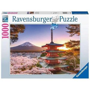 Ravensburger Mount Fuji Cherry Blossom View 1000 Piece Jigsaw Puzzle For Adults And Kids Age 12 Years Up