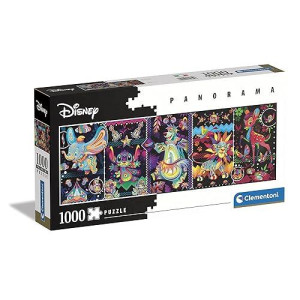 Clementoni 39659 Classics 1000Pcs Disney Joys Panorama 1000 Pieces, Made In Italy, Jigsaw Puzzle For Adults, Multicolor, Medium