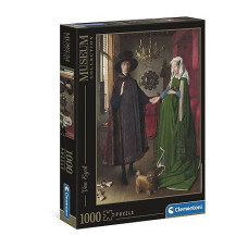 Clementoni 39663 Wedding Arnofini Van Eyck 1000Pcs Museum Collection Arnolfini And Wife 1000 Pieces, Made In Italy, Jigsaw Puzzle For Adults, Multicolor, Medium
