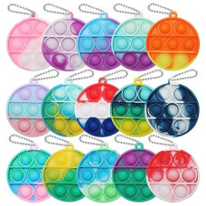 Toanwod Pop Fidget Keychain Toy: Mini Party Favors Bubble Toy Pack For Kids - Birthday Goodie Bag Stuffers Gifts In Box - Sensory Classroom Prizes Bulk For Girls Boys