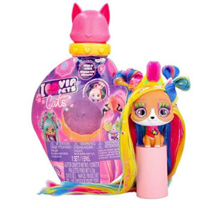 Imc Toys Vip Pets Cats - Melisa - Includes 1 Vip Pets Neon Cat Doll, 10 Surprises, 8 Accessories For Hair Styling | Girls & Kids Age 3+, Multicolor